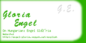 gloria engel business card